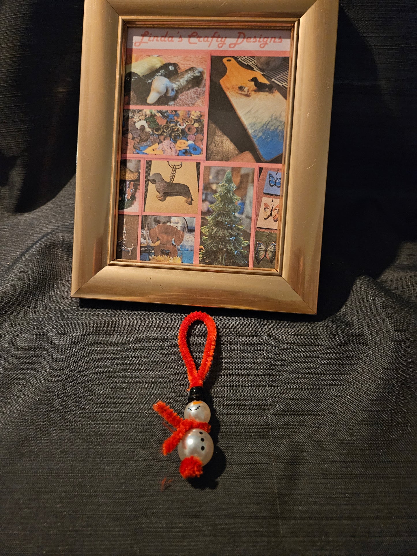 Holiday Ornament - 2 Beaded Snowman #1298. 1299. 1300. 1301. 1302. 1303. 1304. 1305. 1306. 1307. 1308. 1309