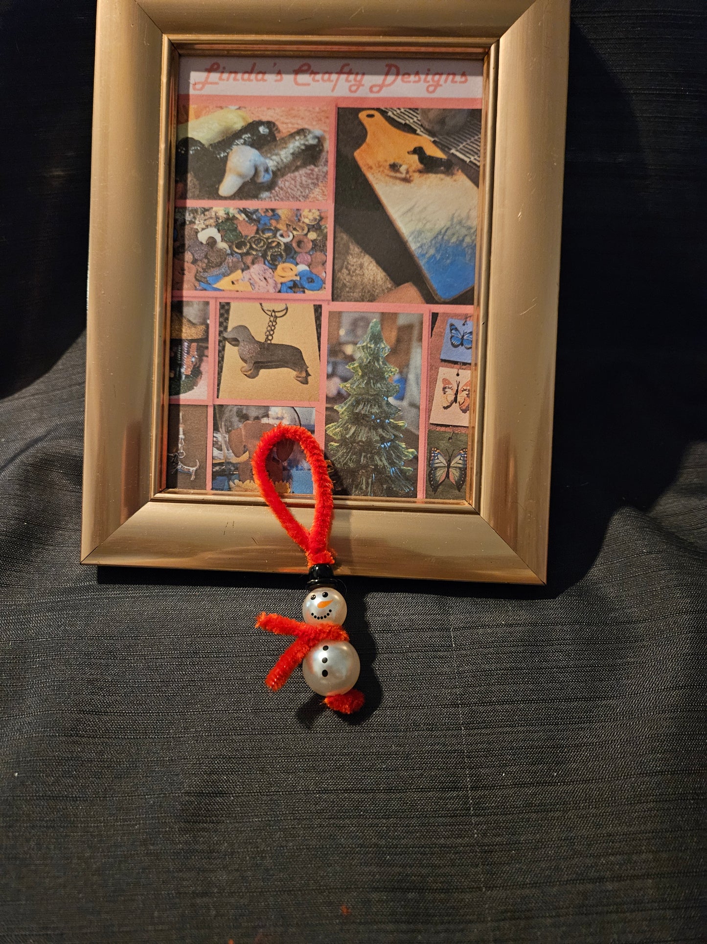 Holiday Ornament - 2 Beaded Snowman #1298. 1299. 1300. 1301. 1302. 1303. 1304. 1305. 1306. 1307. 1308. 1309