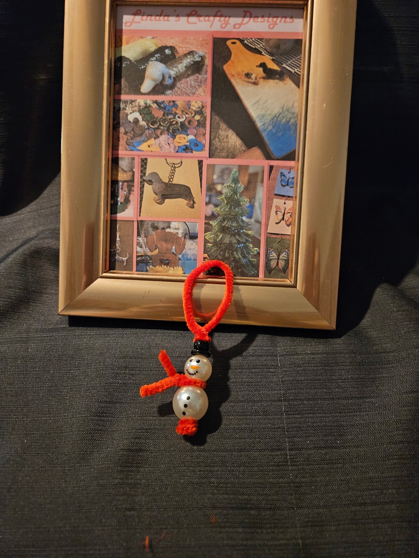 Holiday Ornament - 2 Beaded Snowman #1298. 1299. 1300. 1301. 1302. 1303. 1304. 1305. 1306. 1307. 1308. 1309