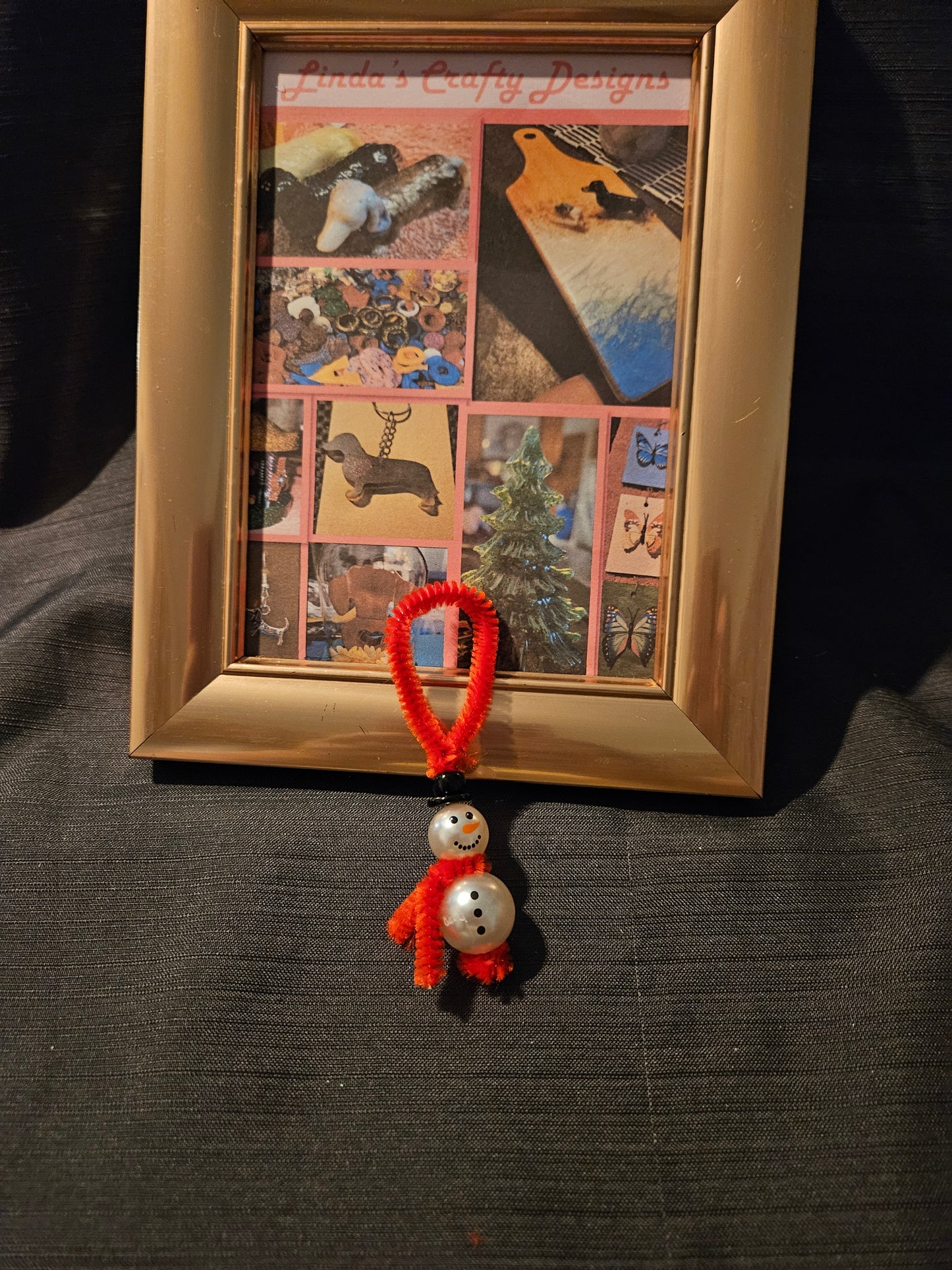 Holiday Ornament - 2 Beaded Snowman #1298. 1299. 1300. 1301. 1302. 1303. 1304. 1305. 1306. 1307. 1308. 1309