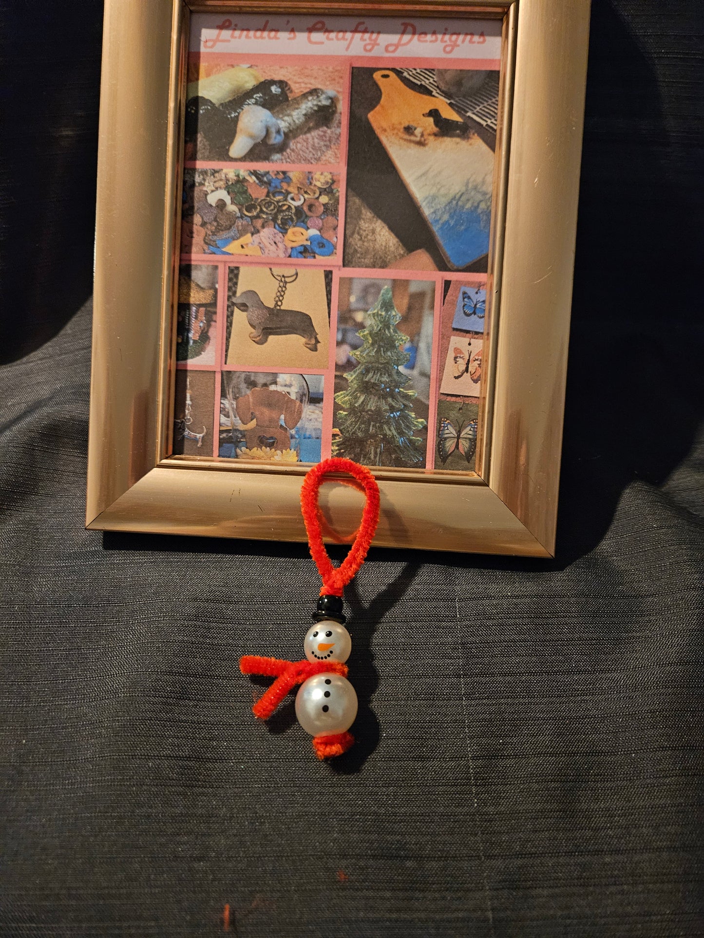 Holiday Ornament - 2 Beaded Snowman #1298. 1299. 1300. 1301. 1302. 1303. 1304. 1305. 1306. 1307. 1308. 1309
