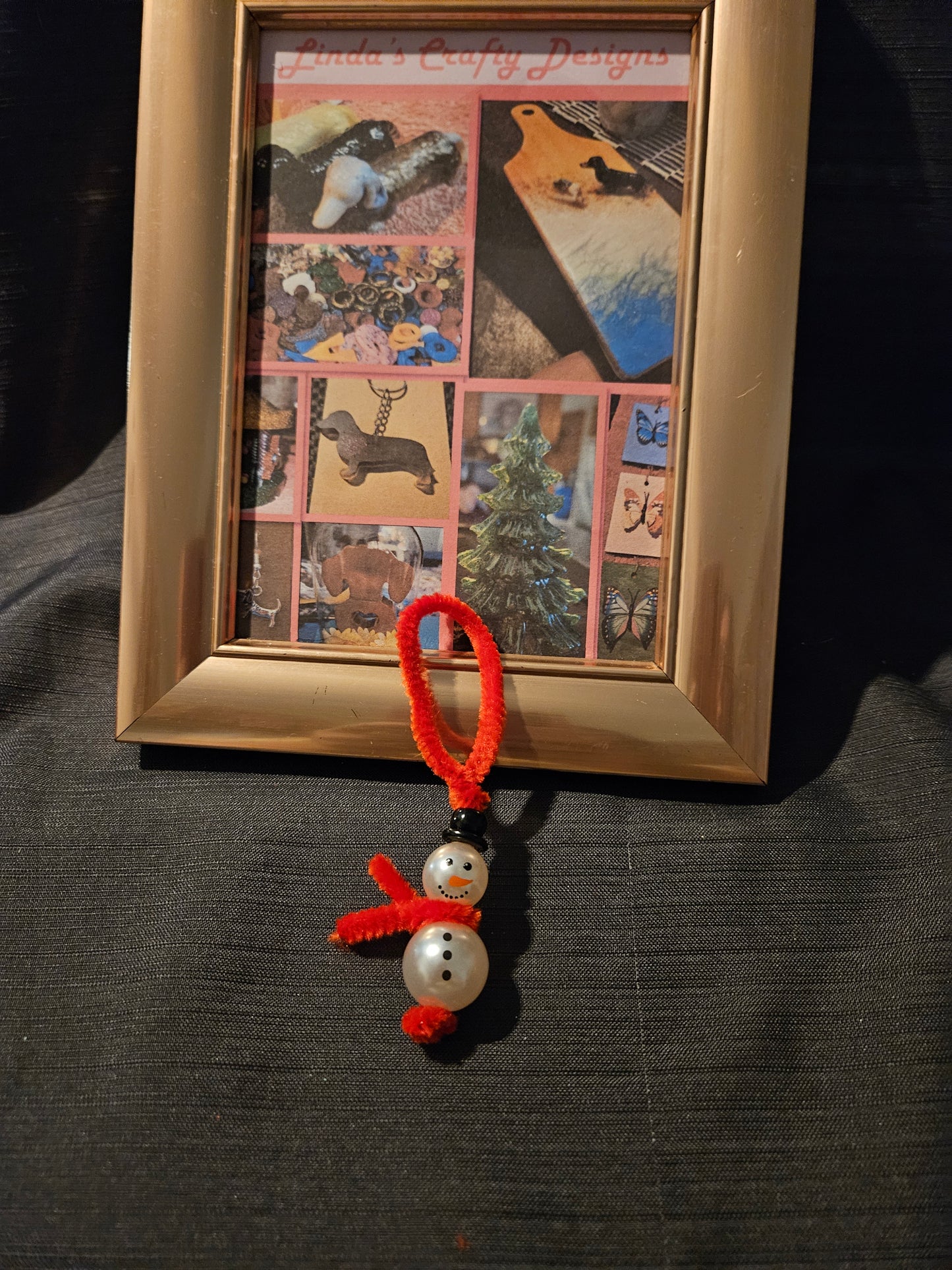 Holiday Ornament - 2 Beaded Snowman #1298. 1299. 1300. 1301. 1302. 1303. 1304. 1305. 1306. 1307. 1308. 1309