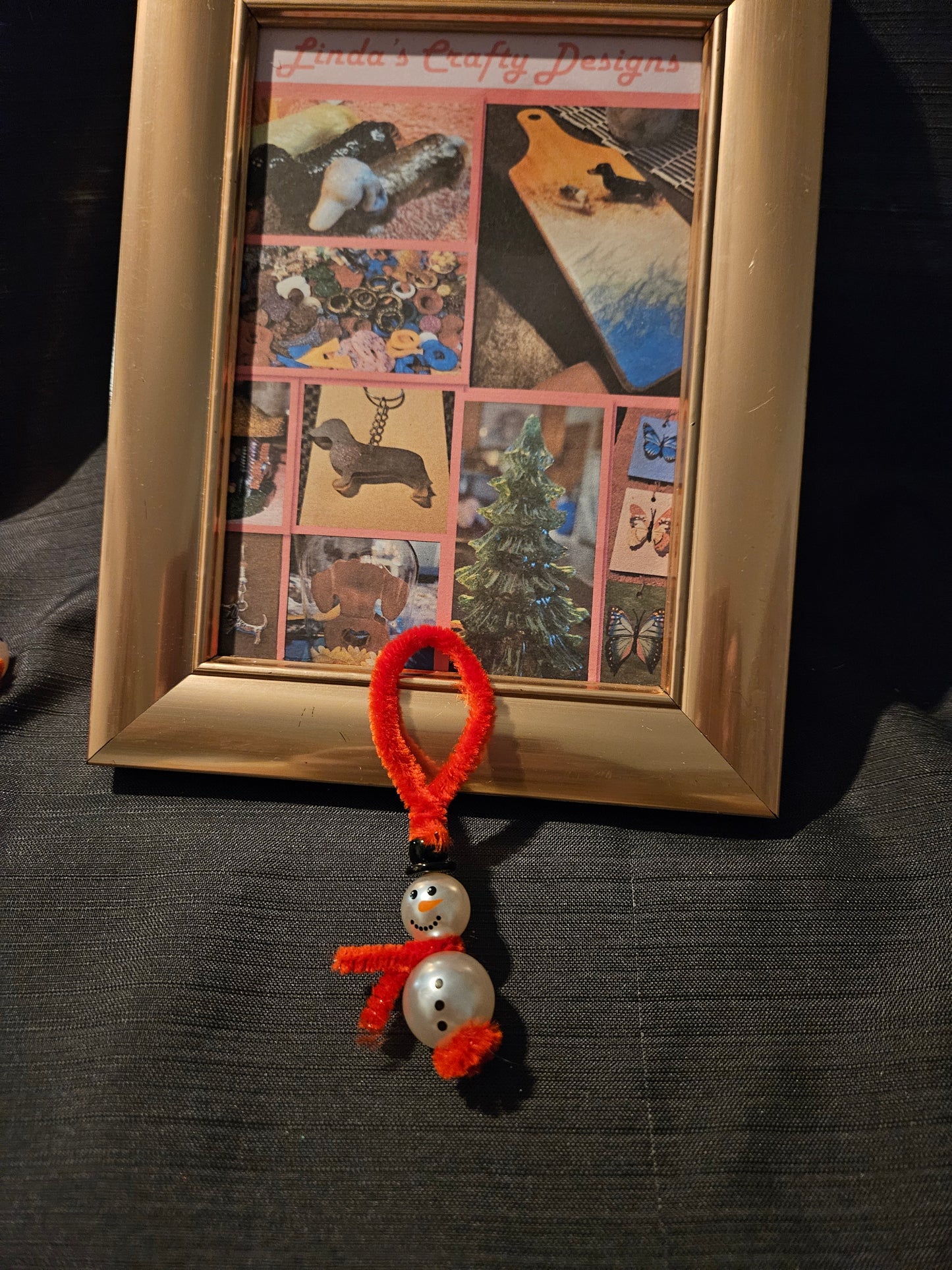Holiday Ornament - 2 Beaded Snowman #1298. 1299. 1300. 1301. 1302. 1303. 1304. 1305. 1306. 1307. 1308. 1309