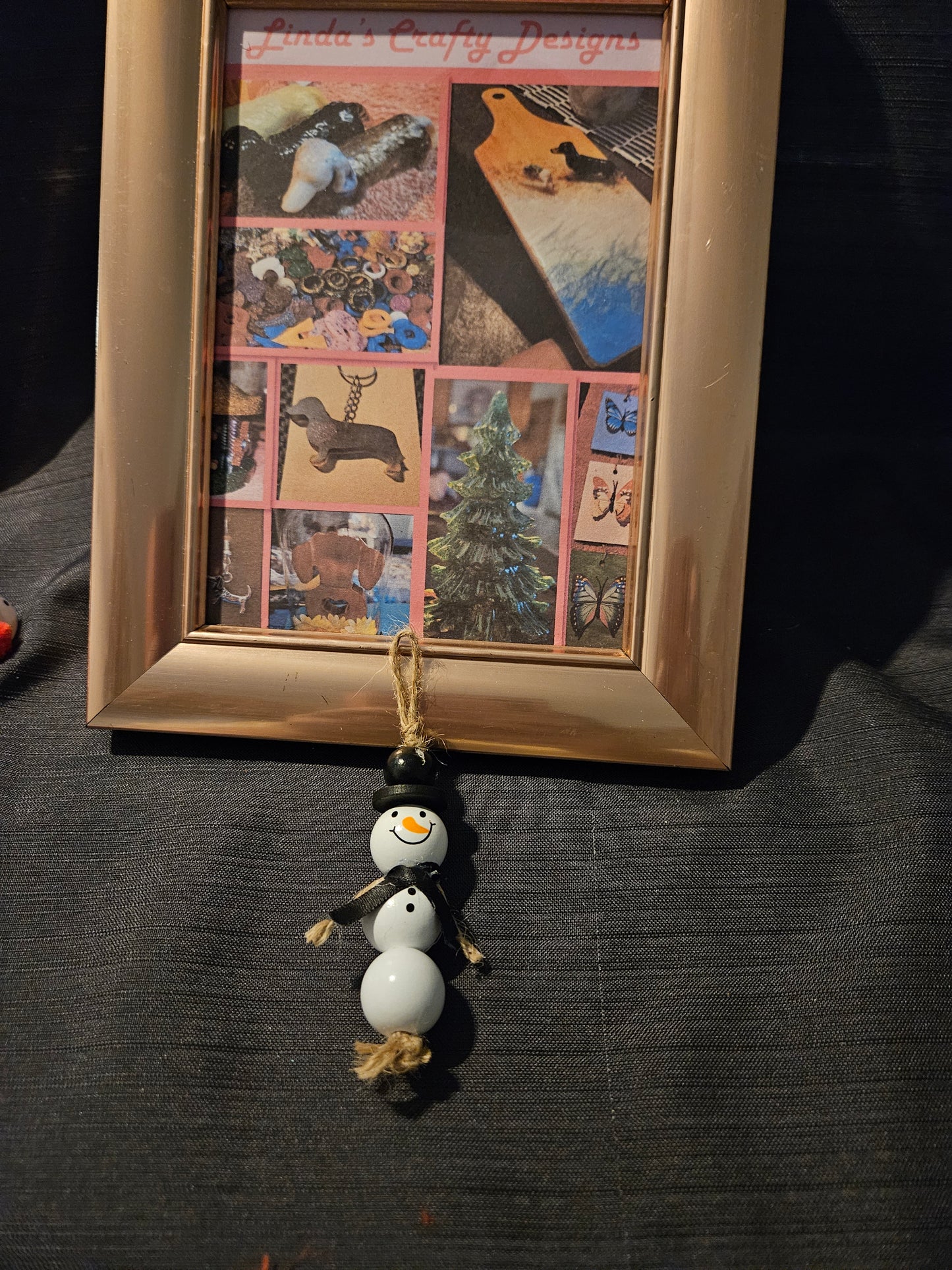 Holiday Ornament - 3 Beaded Snowman #1290. 1291. 1292. 1293. 1294. 1295. 1296. 1297
