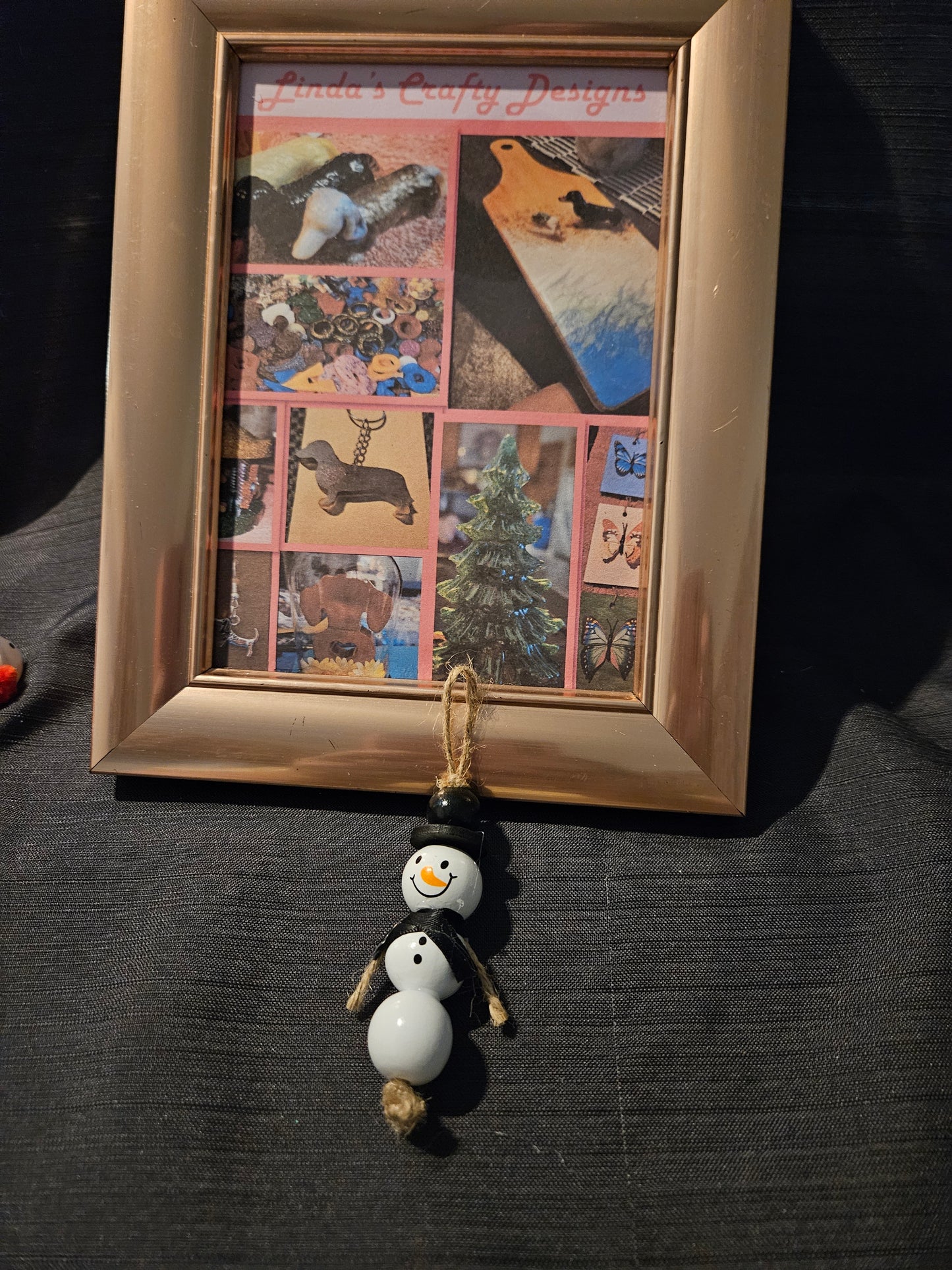 Holiday Ornament - 3 Beaded Snowman #1290. 1291. 1292. 1293. 1294. 1295. 1296. 1297