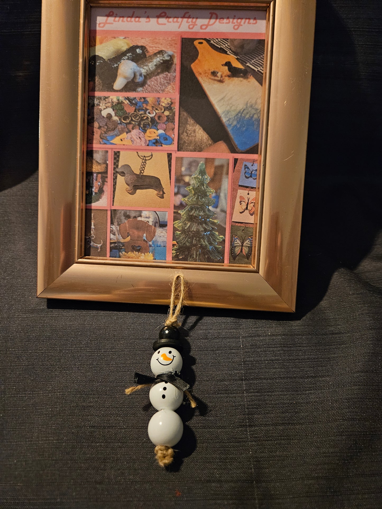 Holiday Ornament - 3 Beaded Snowman #1290. 1291. 1292. 1293. 1294. 1295. 1296. 1297