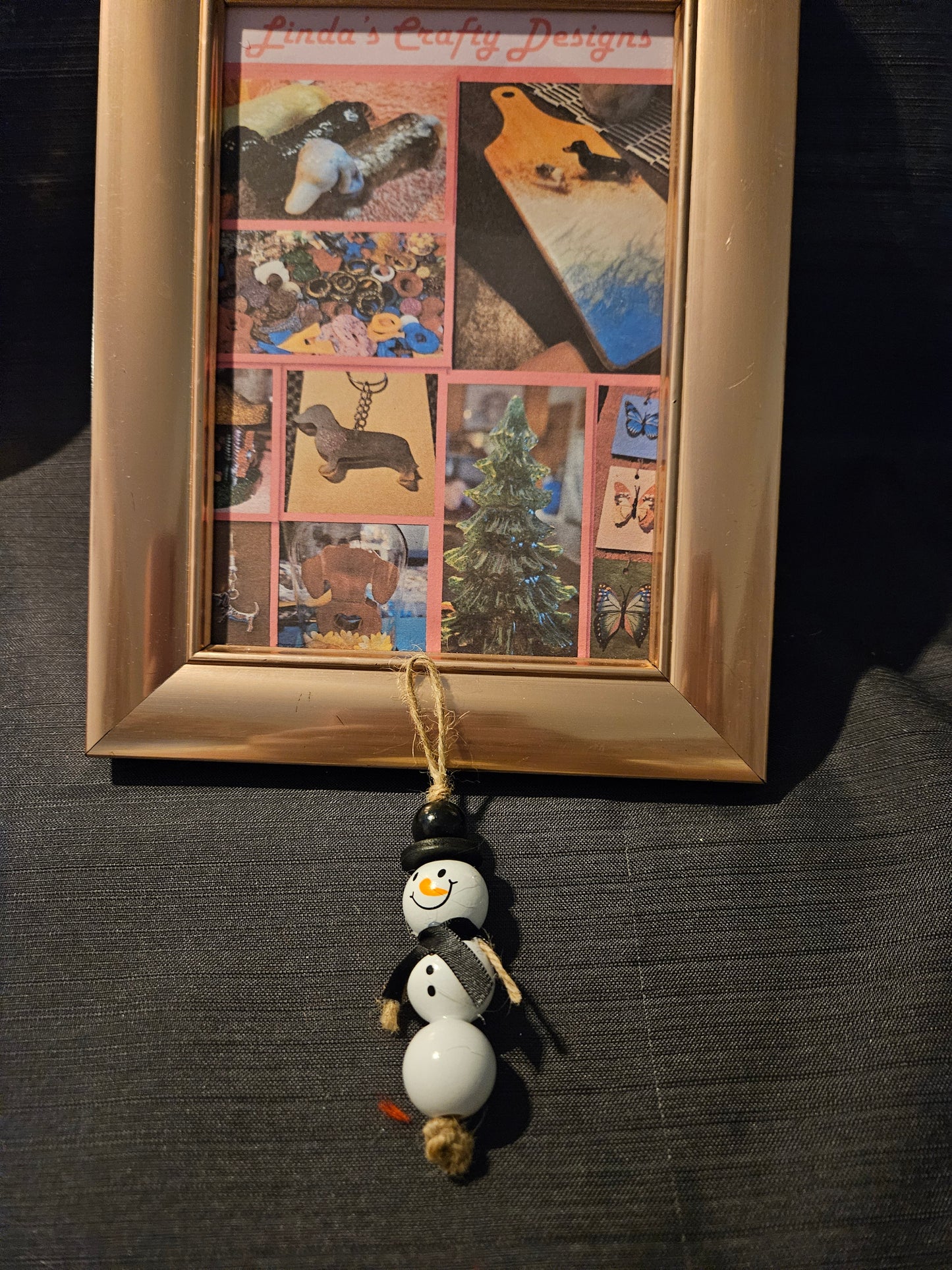 Holiday Ornament - 3 Beaded Snowman #1290. 1291. 1292. 1293. 1294. 1295. 1296. 1297