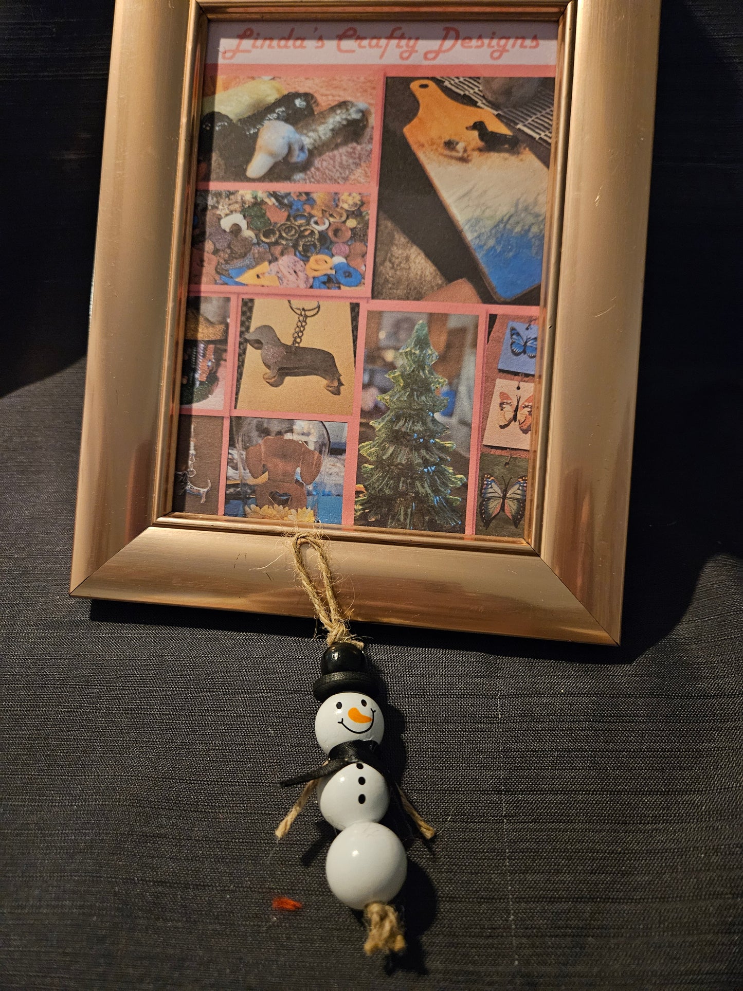 Holiday Ornament - 3 Beaded Snowman #1290. 1291. 1292. 1293. 1294. 1295. 1296. 1297