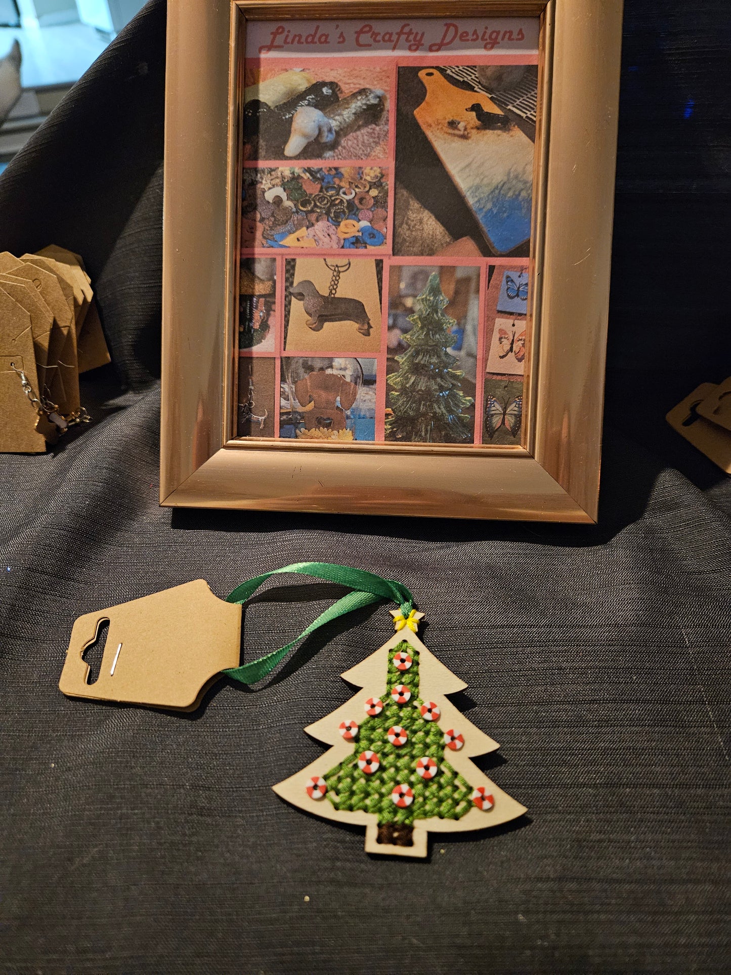 Holiday Ornament - Wooden Cross-Stitch - Tree #1332