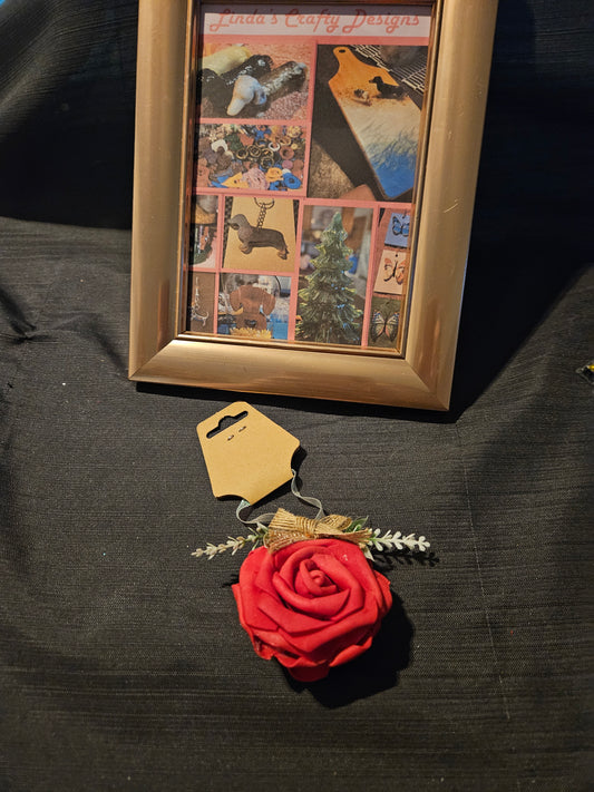 Holiday Ornament - Roses -Red #1372