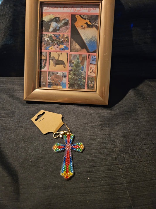 Holiday Ornament - Diamond Art Cross  15 #1392